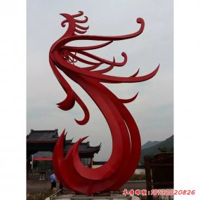 雕塑浴火重生鳳凰