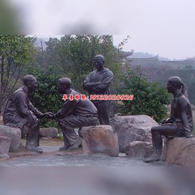 城市園林雕塑銅雕現代人