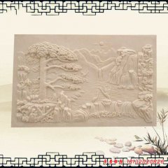 迎客松浮雕石雕