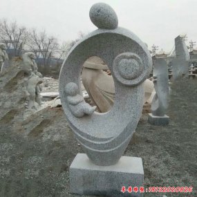 石雕抽象人物雕塑