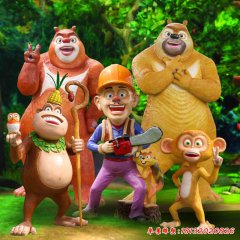 熊出沒玻璃鋼雕塑