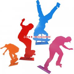 玻璃鋼運動剪影雕塑