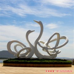 抽象天鵝雕塑