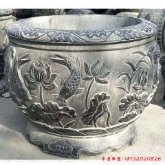 仿古石雕水缸
