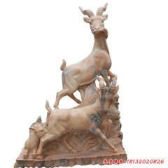 園林鹿雕塑