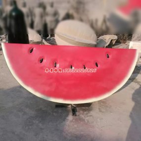 玻璃鋼半塊西瓜雕塑
