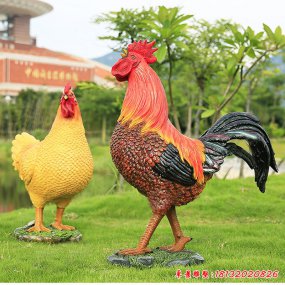 玻璃鋼仿真大公雞雕塑