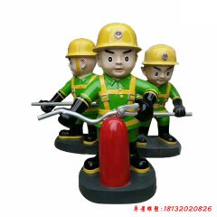 玻璃鋼消防戰(zhàn)士雕塑