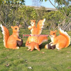 玻璃鋼松鼠雕塑