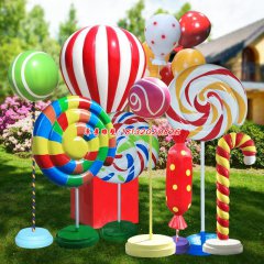 玻璃鋼棒棒糖雕塑