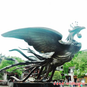 鳳凰銅雕塑 動物鳳凰雕塑