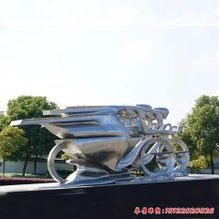 不銹鋼抽象人物鏡面雕塑